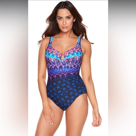 NEW Miraclesuit Bella Alba Escape Underwire One-Piece Swimsuit Size 14 - Picture 1 of 6